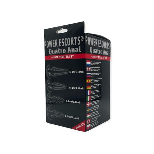 Plug-Quatro Anal Plugs Starter Set- 4-Pack Black na Arena.pl