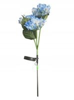 SOLARNE KWIATY HORTENSJE NIEBIESKIE 60cm ZIMNA BIEL 2szt.