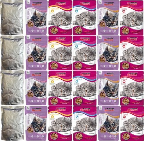 Mokra karma dla kota Super Benek Saszetki dla Kota Mix Smaków 24x100g na Arena.pl