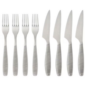 Zestaw sztućców do steków mięsa Nóż Widelec 4 komplety Ikea 365+