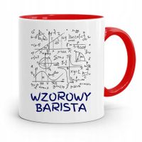 Dla Baristy Baristki Kawiarki Kubek Czerwony Z Nadrukiem Ze Zdjęciem