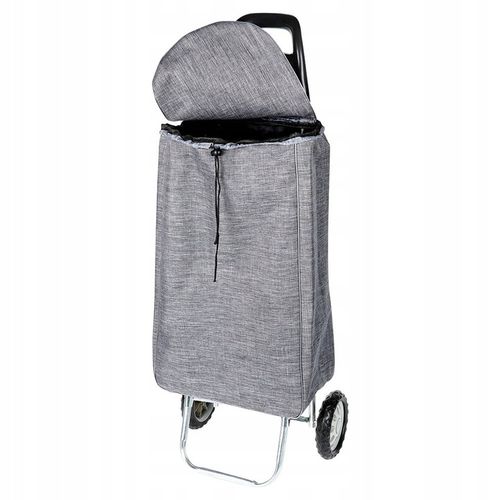 Wózek ZAKUPOWY torba zakupowa szara na kółkach z uchwytem na zakupy na Arena.pl