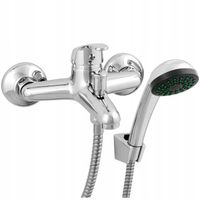 BATERIA WANNOWA PRYSZNICOWA ŚCIENNA KRAN WANNOWO NATRYSKOWA CHROM +