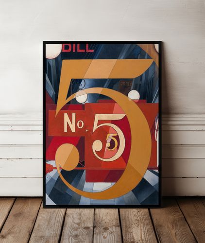 Plakat plakaty Demuth liczba pięć 61x91 cm w czarnej ramie na Arena.pl