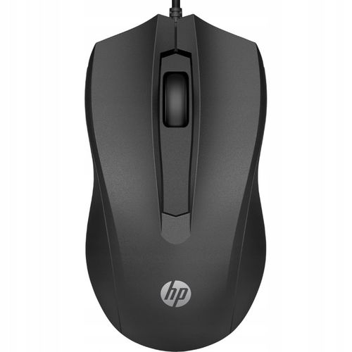 Mysz przewodowa biurowa HP 100 1600 DPI sensor optyczny czarna (6VY96AA) na Arena.pl