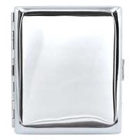 Metalowa Papierośnica Srebrna Chrom w Jednolitym Kolorze Gentelo