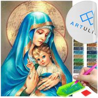 Haft diamentowy Maryja jezusek bóg matka ikona mozaika zestaw 5d