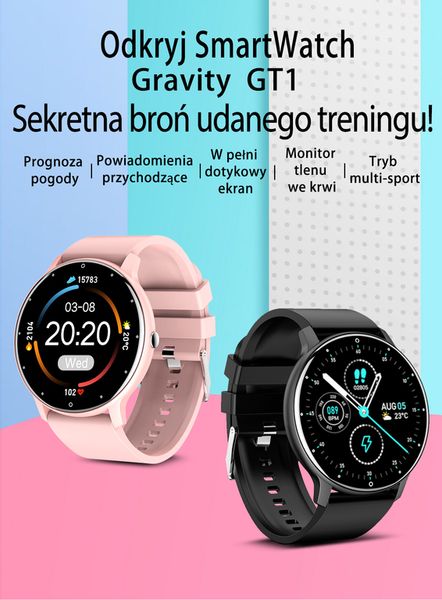 SMARTWATCH UNISEX GRAVITY GT1-8 - PULSOMETR, WŁASNE TARCZE (sg015h) zdjęcie 8