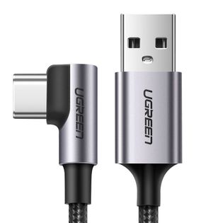 UGREEN KĄTOWY KABEL PRZEWÓD USB - USB TYP C 2M 3A SZARY (50942)