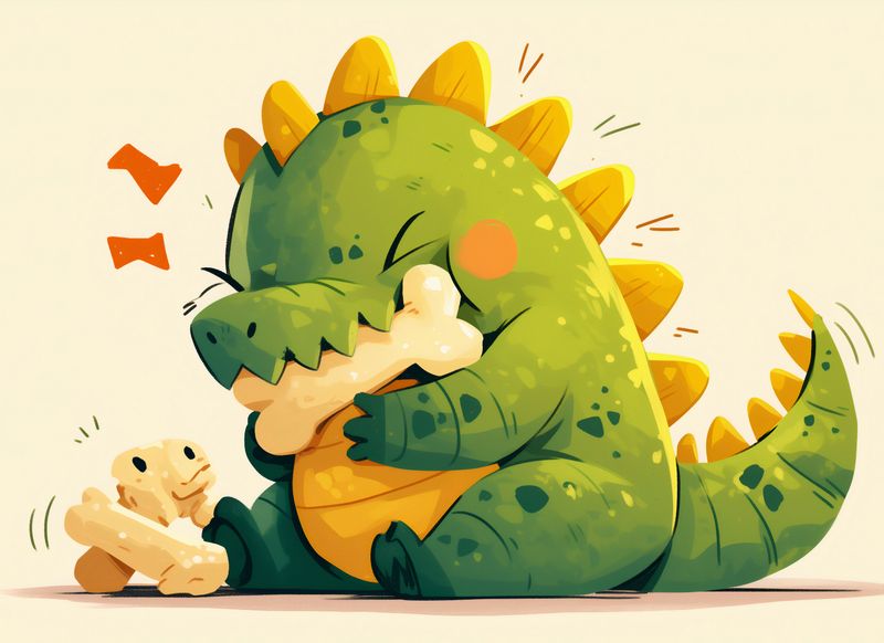 Plakat 55x40cm Uroczy Dinozaur zdjęcie 1