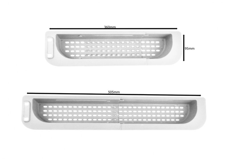 Organizer do zlewu regulowany biały zdjęcie 4