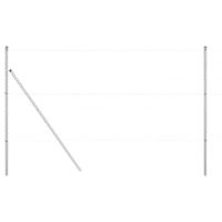 Słupek ogrodzeniowy. 26 pcs Srebrny 3.2 x 3.2 x 190 cm Stal