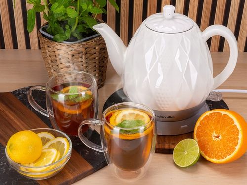 CZAJNIK ELEKTRYCZNY BEZPRZEWODOWY CERAMICZNY KAMILLE 1200 W 1,5 L na Arena.pl