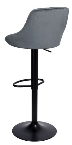 Hoker barowy CYDRO BLACK grafitowy Velvet na Arena.pl