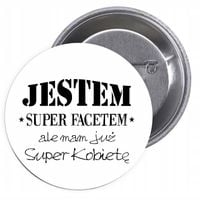 Przypinki buttony JESTEM SUPER FACETEM