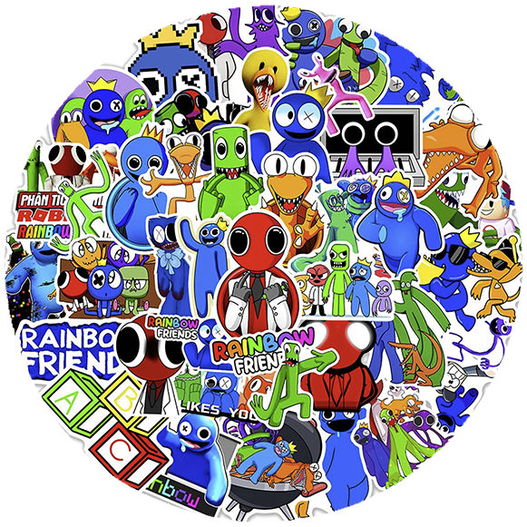 Opłatek na tort Rainbow Friends zdjęcie 1