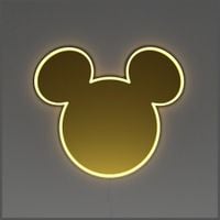 neon yellowpop disney mickey mirror      złoty