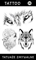 Tatuaże zmywalne Wilk