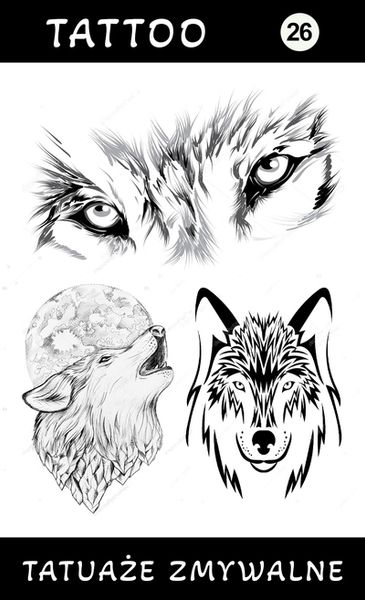 Tatuaże zmywalne Wilk zdjęcie 1