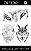 Tatuaże zmywalne Wilk