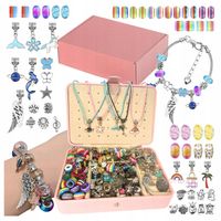 ZESTAW DO ROBIENIA BRANSOLETEK BIŻUTERI NASZYJNIK KORALIKI CHARMS ZAWIESZKI