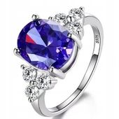 MD chabrowy pierścionek duży kamień 25 | 64,6 mm