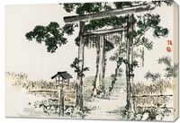 Obraz 100x70cm Shrine Gate, Kōno Bairei Japoński Vintage do Salonu