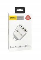 ŁADOWARKA SIECIOWA 2.4A 20W BIAŁA VEGA FASTON QUICK 3.0 FAST CHARGER 2400mA