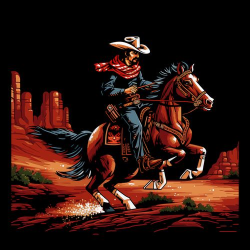 Plakat 30x30cm Galop przez Prerię na Arena.pl