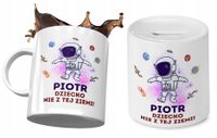 Dla Piotra Zestaw Kubek+ Skarbonka Dla Dziecka Z Nadrukiem Ze Zdjęciem