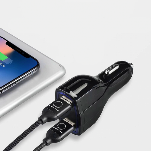 ładowarka samochodowa 2xusb i usb c czarna na Arena.pl