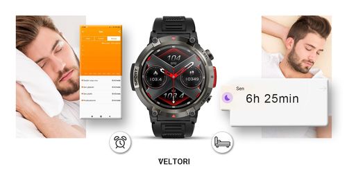 Smartwatch Veltori VT140-1 Czarny Pasek Silikonowy na Arena.pl