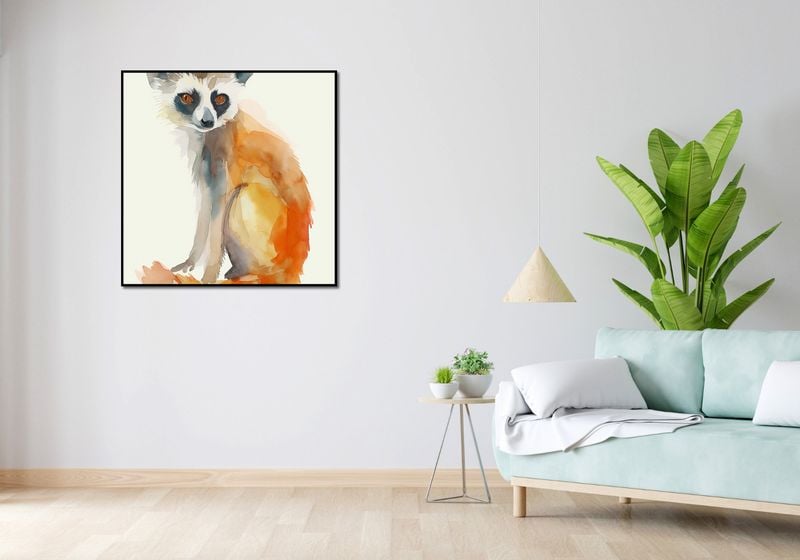 Plakat 90x90cm Lemurek zdjęcie 4