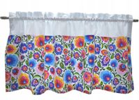 ZAZDROSTKA firana kuchenna łowicka ludowa 200x60