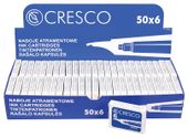 NABOJE ATRAMENTOWE CRESCO 6 SZT NIEBIESKIE