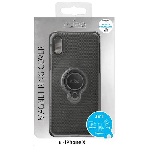 PURO MAGNET RING COVER Apple iPhone X - BLACK na Arena.pl