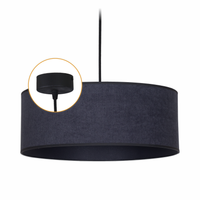 LAMPA WISZĄCA ŻYRANDOL SUFITOWA NOWOCZESNA E27 LED ABAŻUR 40cm GRAFIT OPLOT