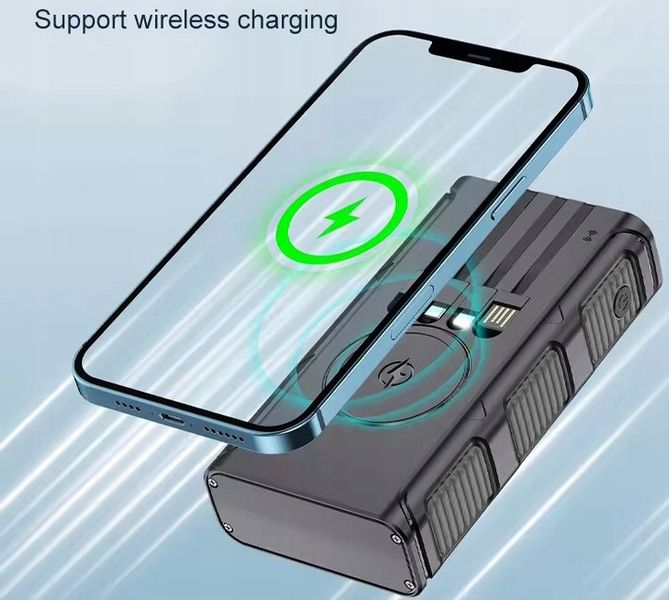 POWERBANK ŁADOWARKA SOLARNY INDUKCJA 36000mAh 8xUSB LATARKA 2x LED USB-C PD zdjęcie 13