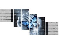 100CM 220CM OBRAZ 6 ELEM MOTYL DŁONIACH ŚCIENNY