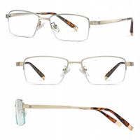 ULTRALEKKIE okulary Zerówki TYTANOWE Blue Light do Komputera Oprawki Męskie