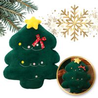 poduszka w kształcie choinki piękna welurowa 45 cm pds13