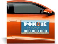 Magnes na samochód reklama magnetyczna GOTOWY PROJEKT POKOJE DO WYNAJĘCIA