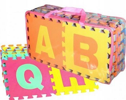 DUŻE PUZZLE EDUKACYJNE PIANKOWE DLA DZIECI CYFRY I LITERY MATA 36 ELEMENTÓW na Arena.pl