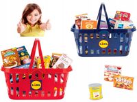 KOSZYK SKLEPOWY NA ZAKUPY DLA DZIECI + AKCESORIA DO SKLEPU PRODUKTY