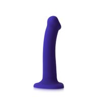 dildo realistyczne led fioletowe straponme 18 cm m