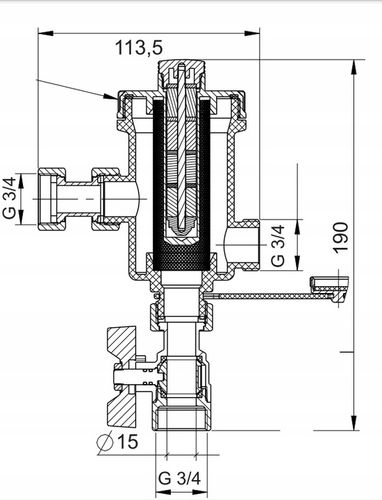 FILTR MAGNETYCZNY SEPARATOR ZANIECZYSZCZEŃ ODMULNIK 3/4" DN20 DUŻY MAGNES na Arena.pl