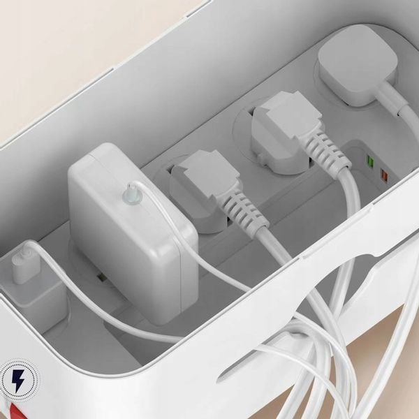 Ładowarka Listwa Zasilacz Organizer Kabli USB QI zdjęcie 16