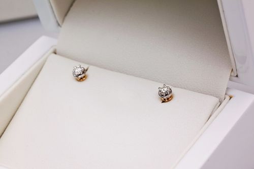 Złote kolczyki KXD1594 - Diament na Arena.pl