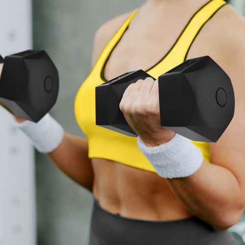 HANTLE BITUMICZNE HANTELKI ZESTAW DO ĆWICZEŃ FITNESS SIŁOWNIA TRENING 2x5kg na Arena.pl