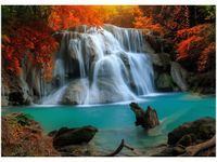 50X70CM WODOSPAD HUAY MAE KAMIN OBRAZ POKOJU DREWNINE